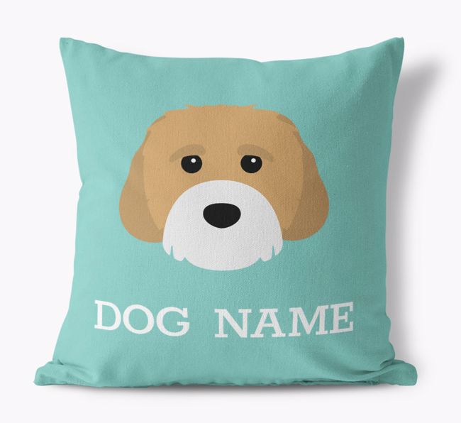 {dogsName}'s Icon: Personalized {breedFullName} Canvas Pillow